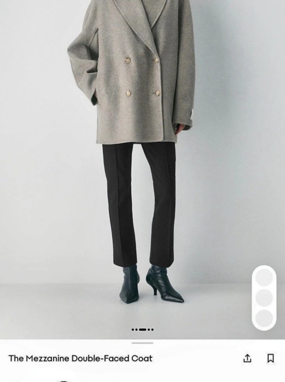 Aritzia The Mezzanine Double-Faced Coat Gray Size XL